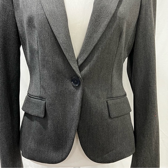 EXPRESS Women’s 6 Stretch Gray Single-Button Double Vent Blazer - Picture 2 of 12